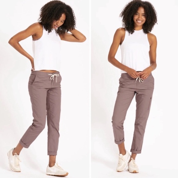 Vuori Pants - Vuori Ripstop Pant Two Way Organic Stretch‎ Pants in Mauve Pink Sz L
